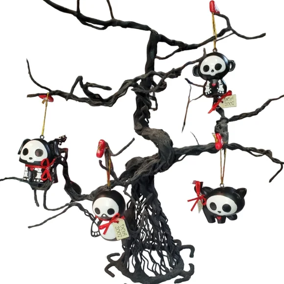 Set of 4 Skelanimals Christmas Ornaments Vintage 2007 - Picture 1 of 15